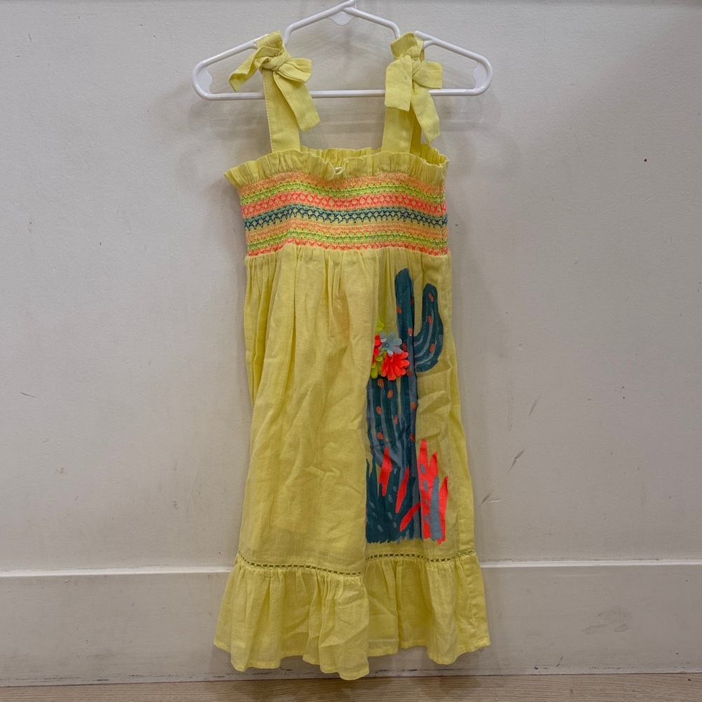 Billieblush Sunny Yellow Dress with Cactus Design